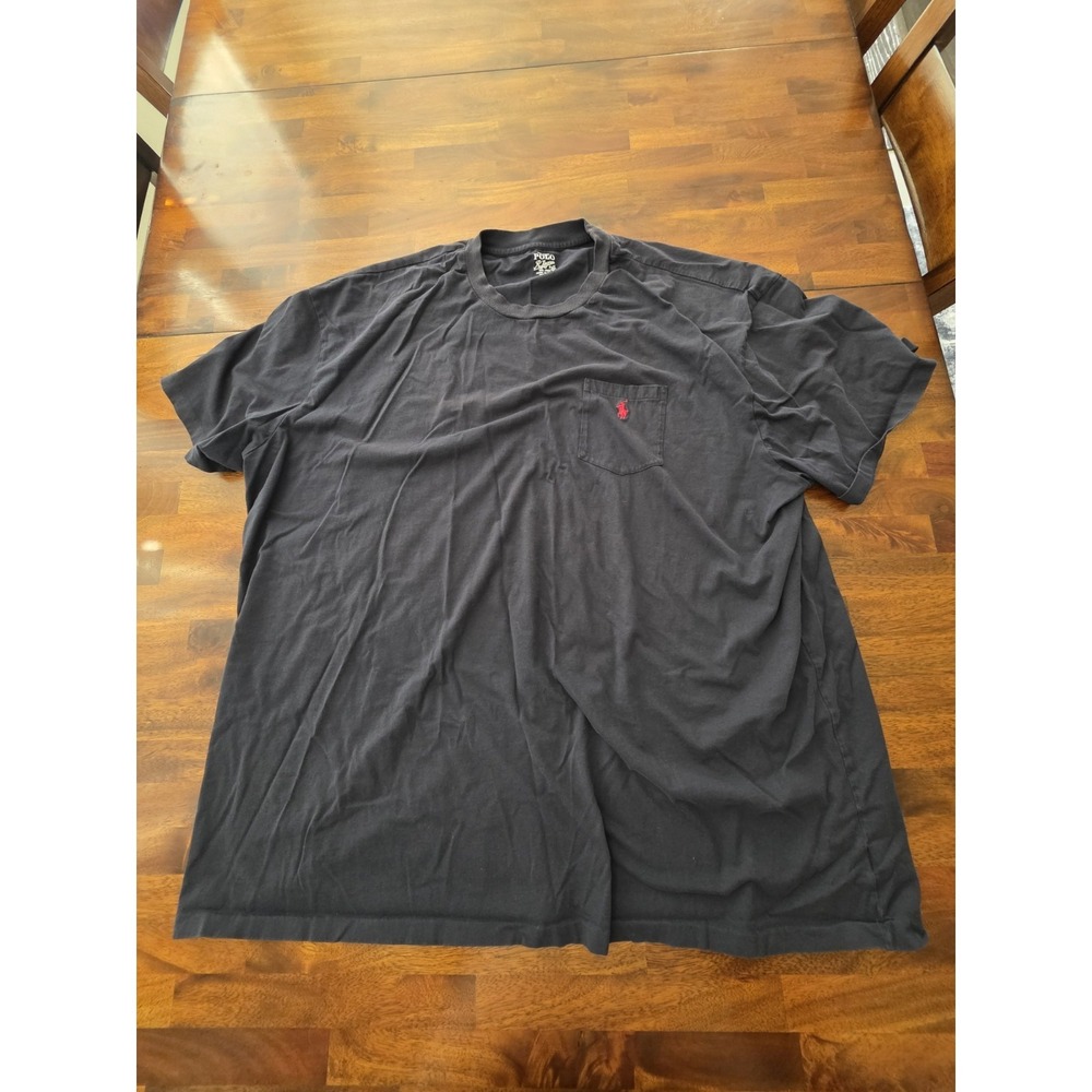 Polo Ralph Lauren Men's Short Sleeve Crew Neck Pocket 4X Navy Cotton Sku89